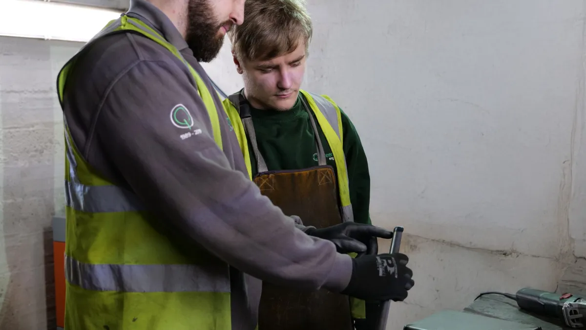 Apprentices training at Greenfield Engineering
